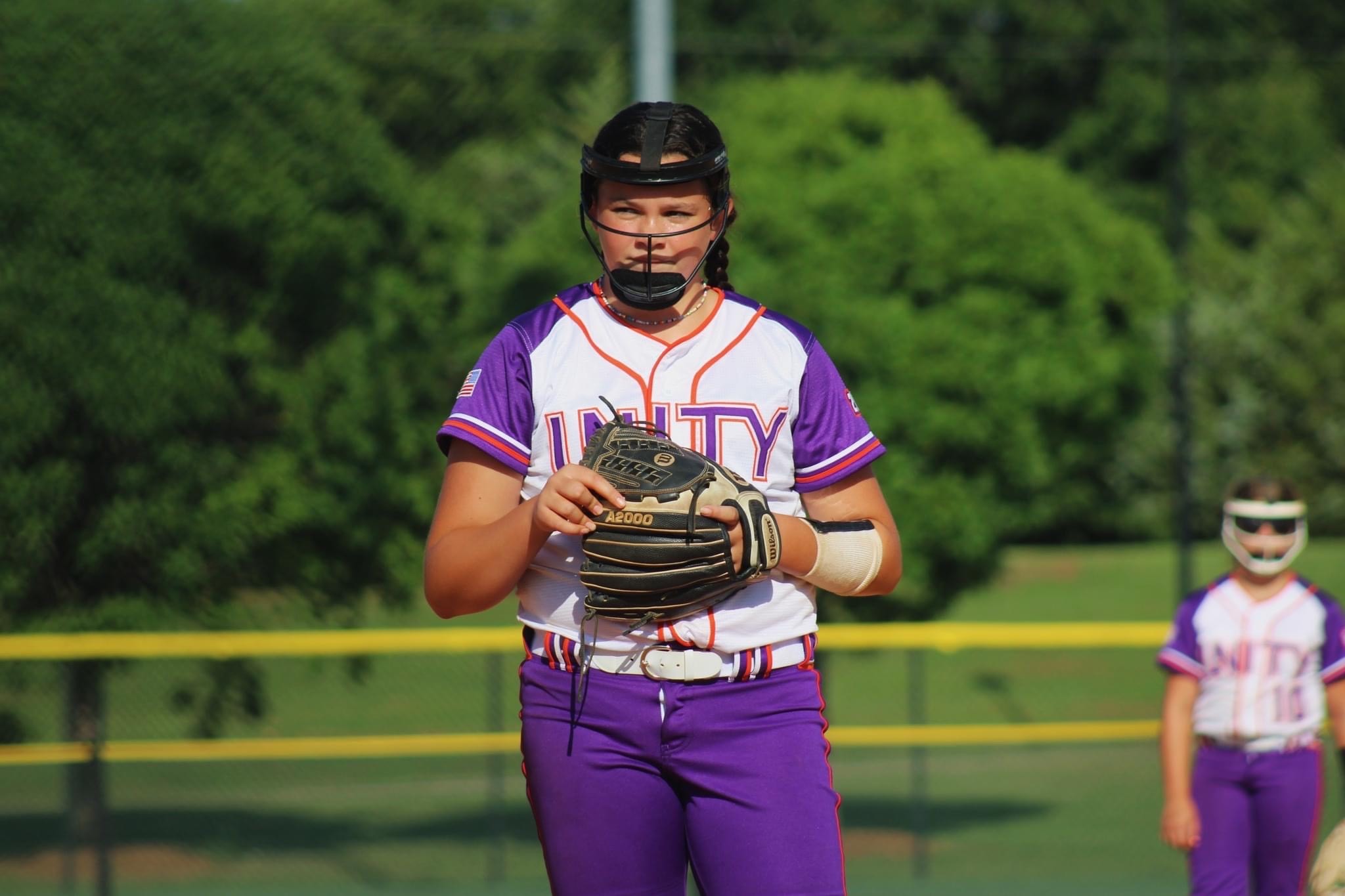 Allie Rogers on the softball field. 